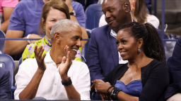 Barack, Michelle Obama Cheer On Novak Djokovic At US Open