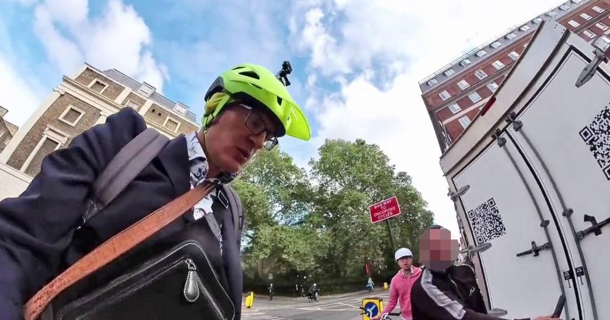 Jeremy Vine confronts driver after being knocked off bike in accident