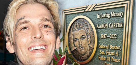 Aaron Carter Gets Gravestone Portrait at Forest Lawn Cemetery