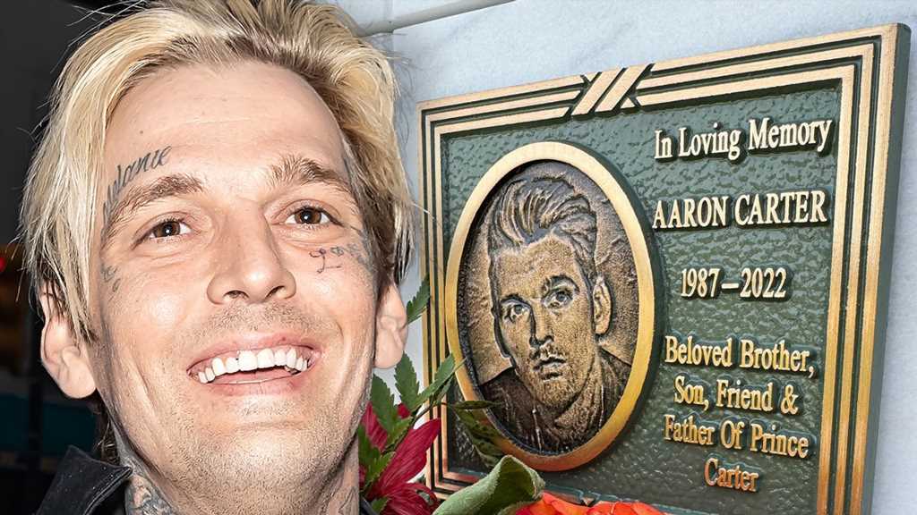 Aaron Carter Gets Gravestone Portrait at Forest Lawn Cemetery