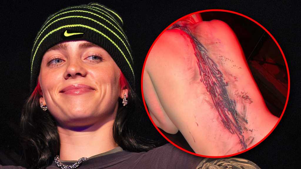 Billie Eilish Shows Off Full Back Tattoo to Mixed Reactions