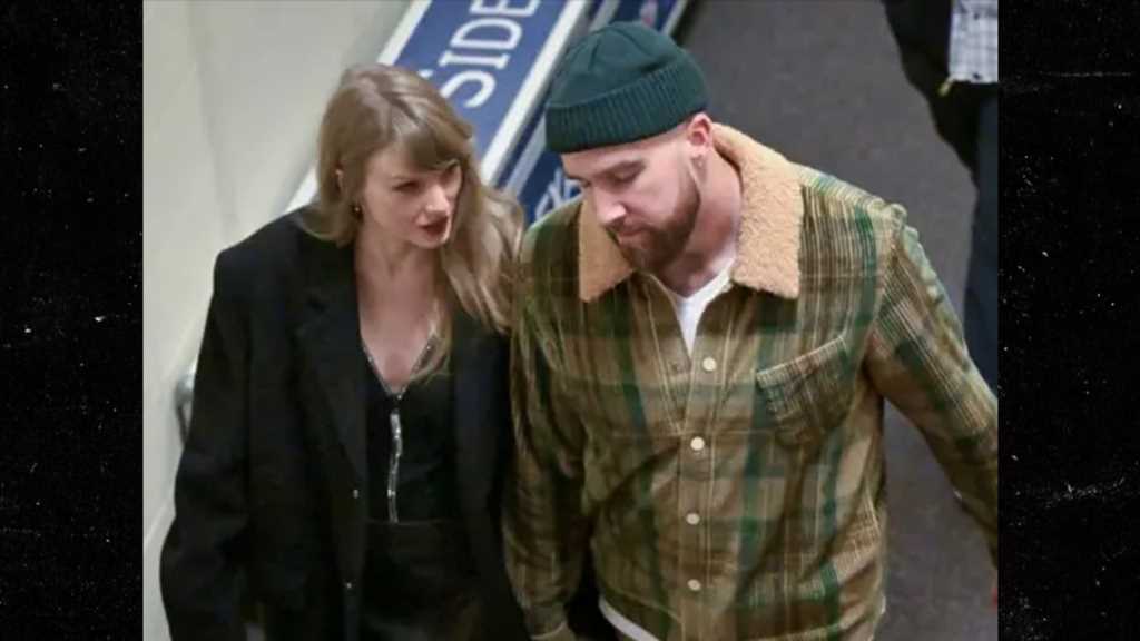 Taylor Swift y Travis Kelce abandonan el estadio Arrowhead de la mano